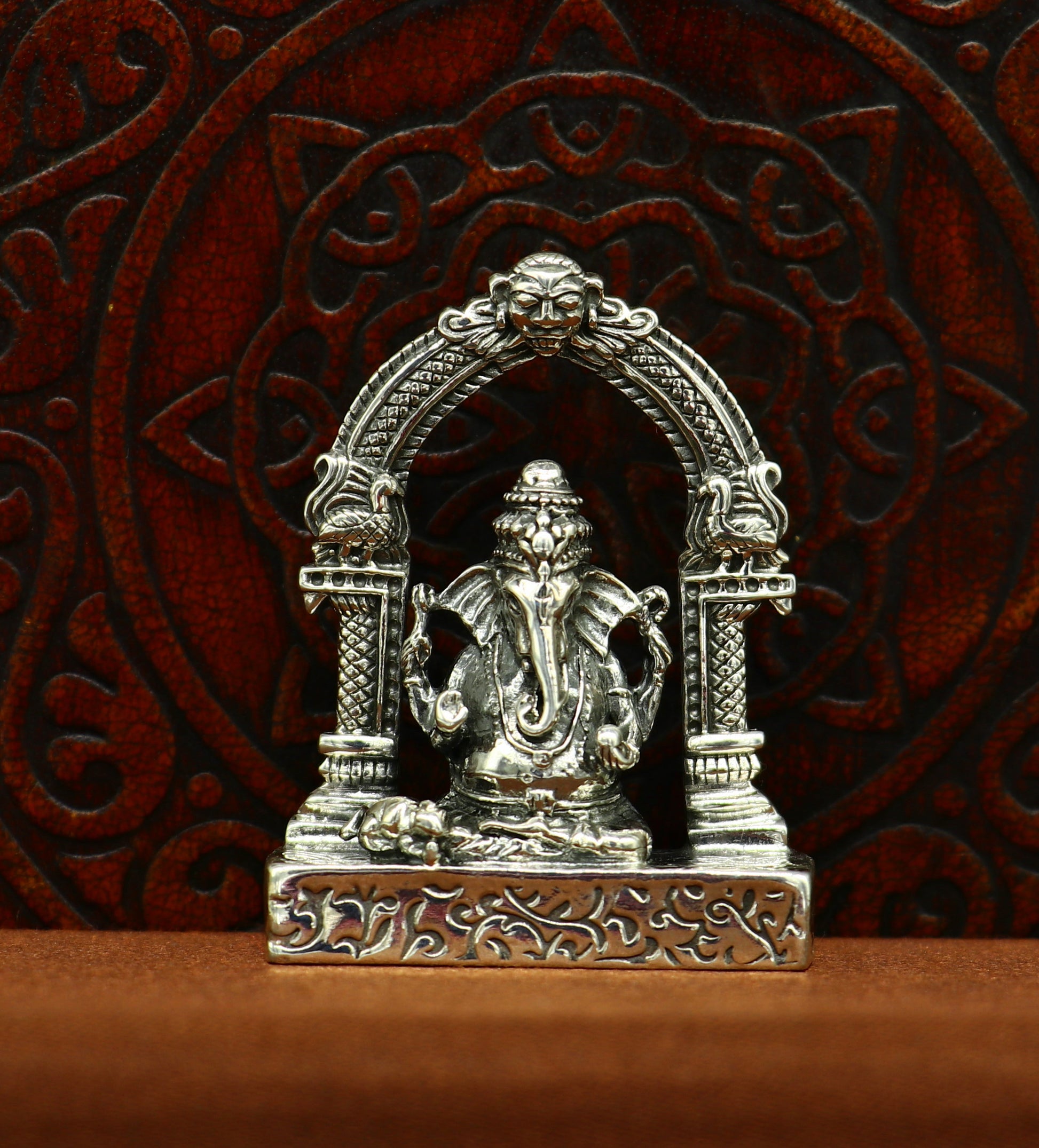 925 Sterling silver Idol lord Ganesha, Pooja Articles, Indian Silver Idols, handcrafted Ganesh statue sculpture amazing gifting Art03 - TRIBAL ORNAMENTS