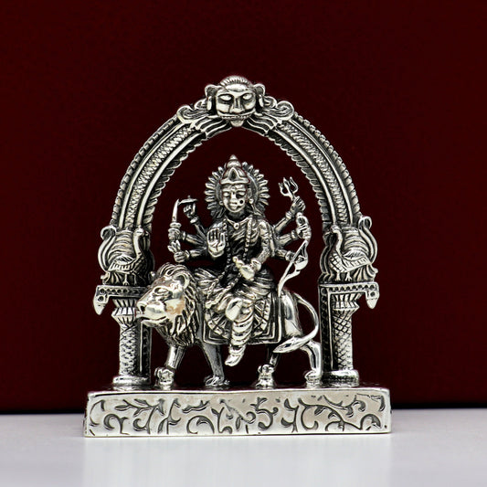 925 Sterling silver handmade antique design indian hindu Godess Bhawani Maa Mataji Decorative statue figurine, puja articles best gift art10 - TRIBAL ORNAMENTS