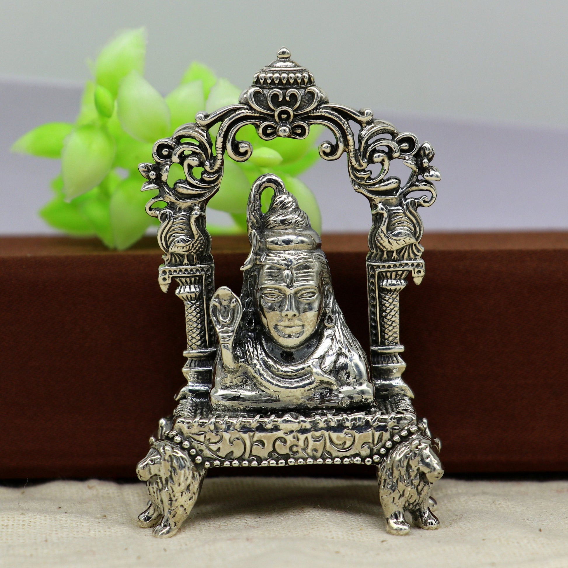 Pure 925 Sterling silver handmade antique look Indian idols Lord Shiva stunning statue figurine, puja articles best decorative gift art12 - TRIBAL ORNAMENTS