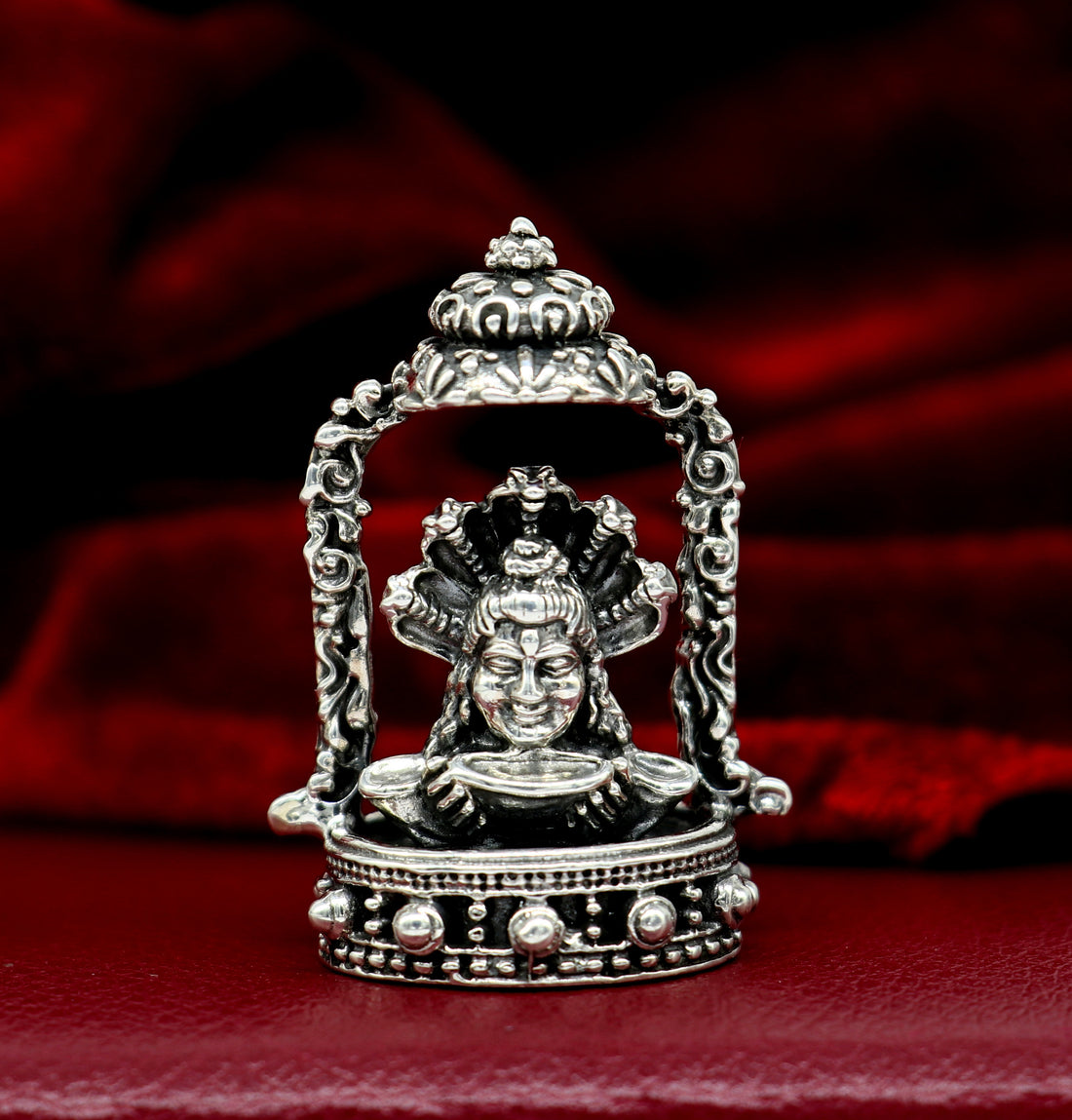 925 Sterling silver handmade antique design Idols Lord Shiva Mahakaal exclusive Statue figurine, puja articles decorative gift art18 - TRIBAL ORNAMENTS