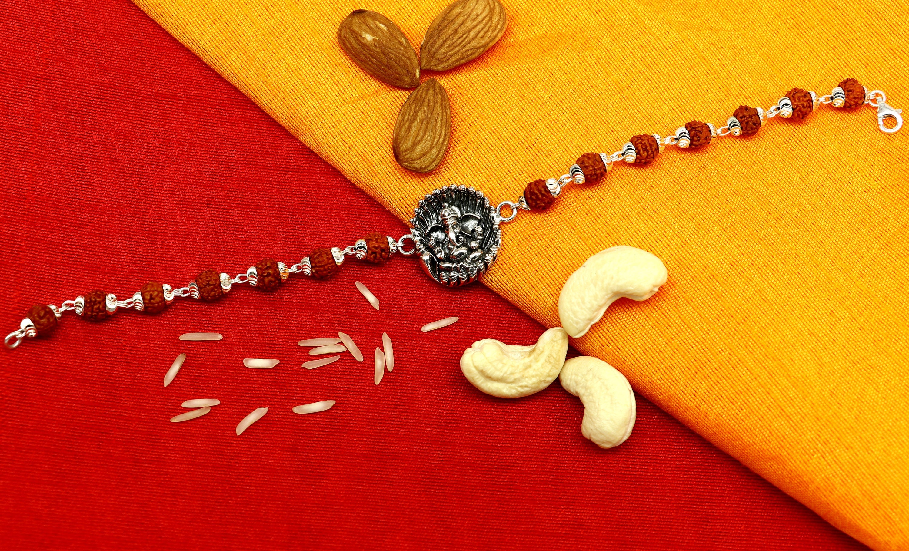 Extravagent Gold Plated Bracelet Rakhi for Raksha Bandhan | Buy Online  Fancy Rakhi
