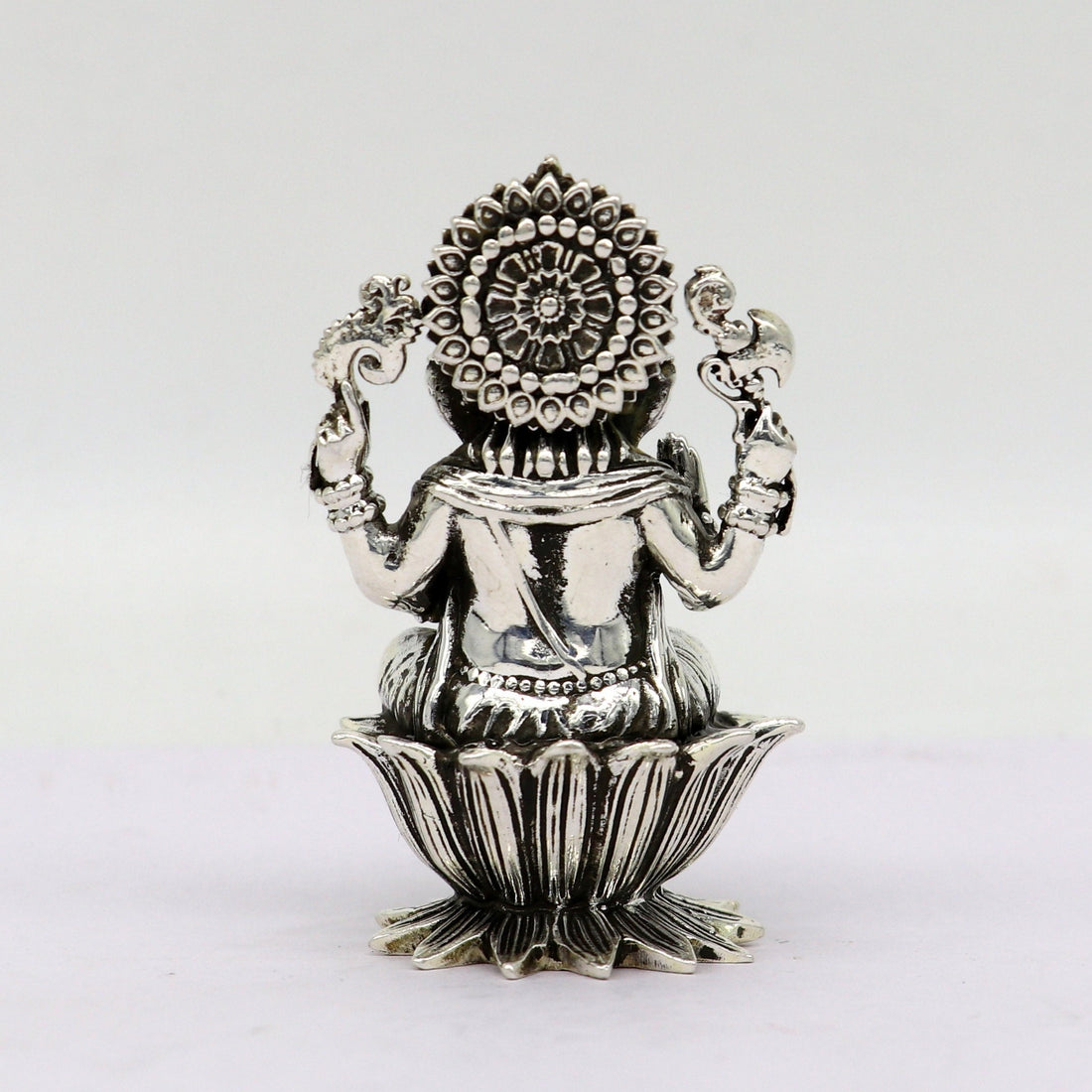 925 Sterling silver Lord Ganesh Idol, Pooja Articles, Silver Idols Figurine, handcrafted Lord Ganesh statue sculpture gifting art su213 - TRIBAL ORNAMENTS