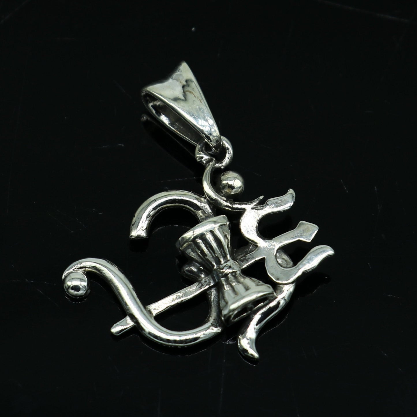 925 sterling silver customize vintage antique style Aum with trident Pendant, amazing design stunning pendant unisex gifting jewelry ssp555 - TRIBAL ORNAMENTS