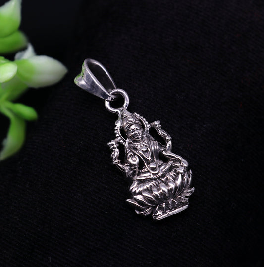 925 sterling silver customized vintage antique style Goddess Laxmi Pendant, amazing design stunning pendant unisex gifting jewelry ssp538 - TRIBAL ORNAMENTS