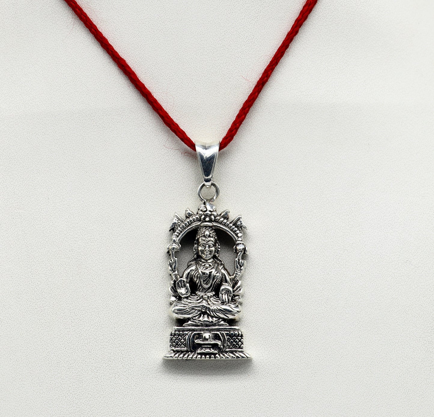 Pure 925 sterling silver vintage Antique stylish Hindu goddess Laxmi Pendant, amazing design stunning pendant unisex gifting jewelry ssp530 - TRIBAL ORNAMENTS