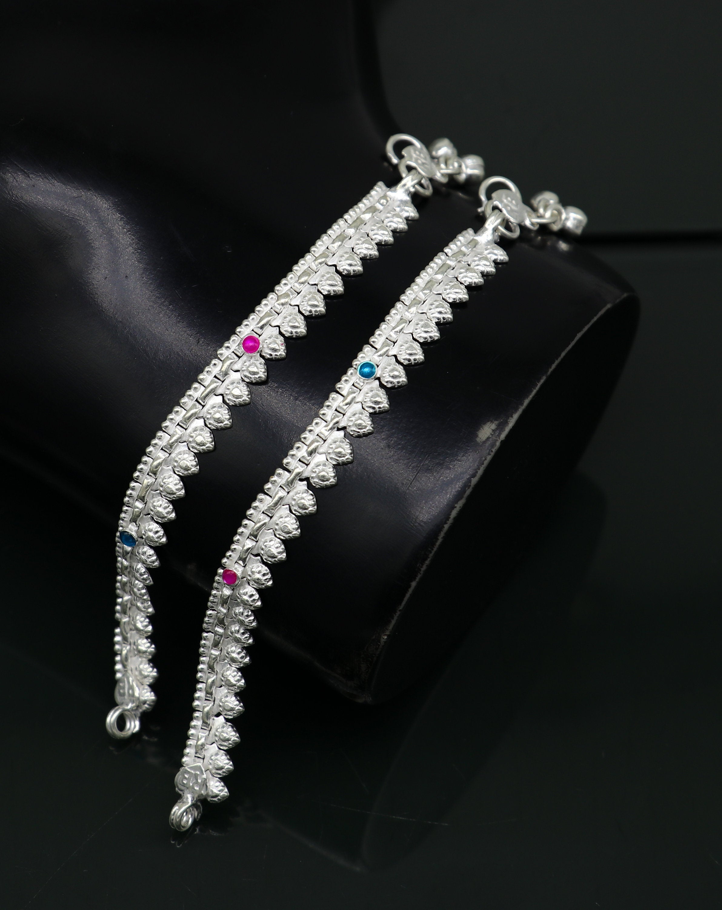 The Silver Black Thread Anklets - Buy Nazariya Anklets in pure 92.5 Silver  — KO Jewellery
