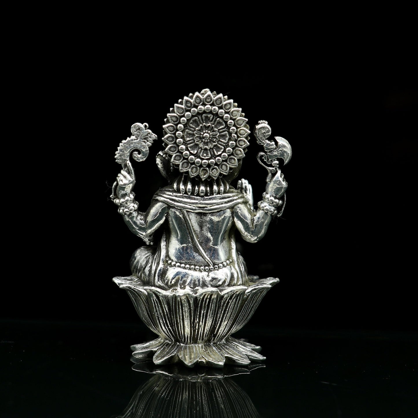 2" small 925 Sterling silver handmade customized Hindu God Idol Ganesha statue, puja article figurine, home decor utensils art31 - TRIBAL ORNAMENTS