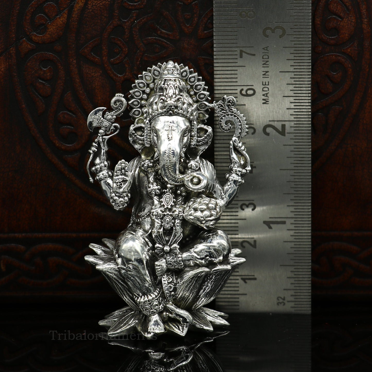 Combo Laxmi and Ganesha 925 Sterling silver handmade customized Hindu idols statue, puja article figurine, home décor puja Articles art27 - TRIBAL ORNAMENTS