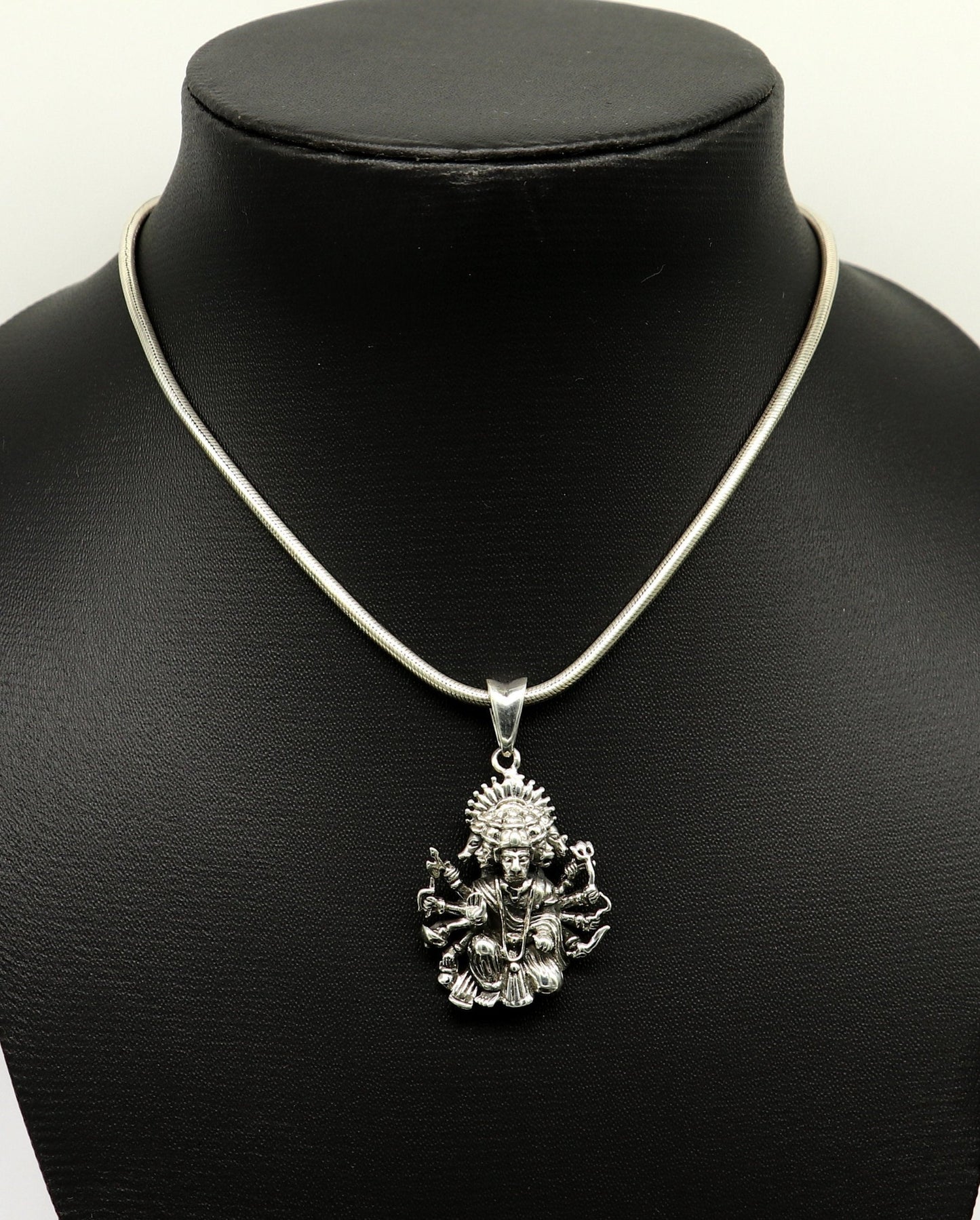 Vintage trendy 925 sterling silver handmade Panch mukhi hanuman pendant, amazing stylish unisex pendant locket personalized jewelry ssp438 - TRIBAL ORNAMENTS