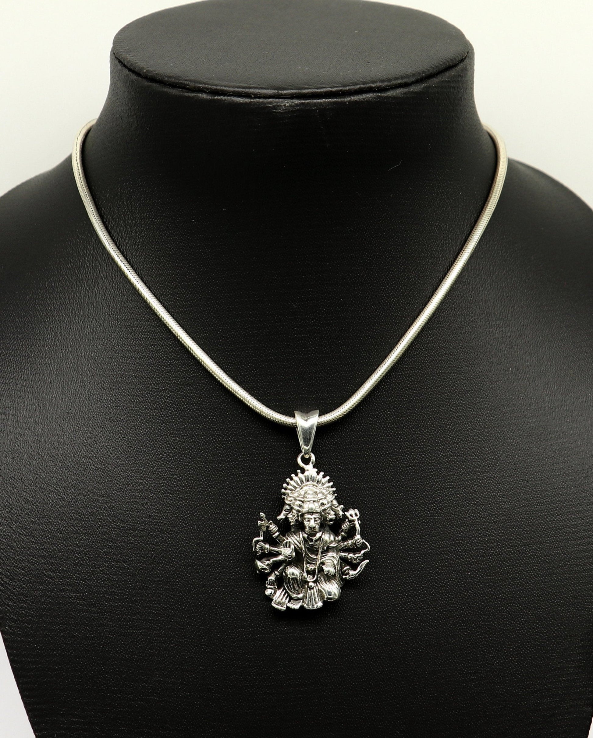 Vintage trendy 925 sterling silver handmade Panch mukhi hanuman pendant, amazing stylish unisex pendant locket personalized jewelry ssp438 - TRIBAL ORNAMENTS