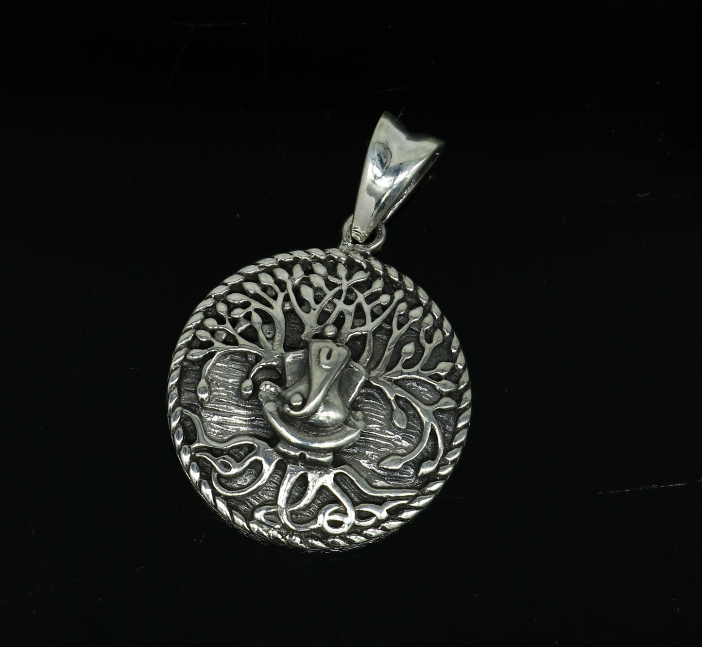 Pure 925 sterling silver handmade Lord Ganesha pendant, amazing stylish unisex pendant locket personalized jewelry tribal jewelry ssp503 - TRIBAL ORNAMENTS