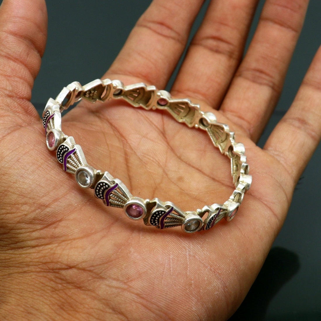 925 silver handmade vintage antique traditional Banjara bangle bracelet Indian ethnic tribal bangles for girl's sba22 - TRIBAL ORNAMENTS