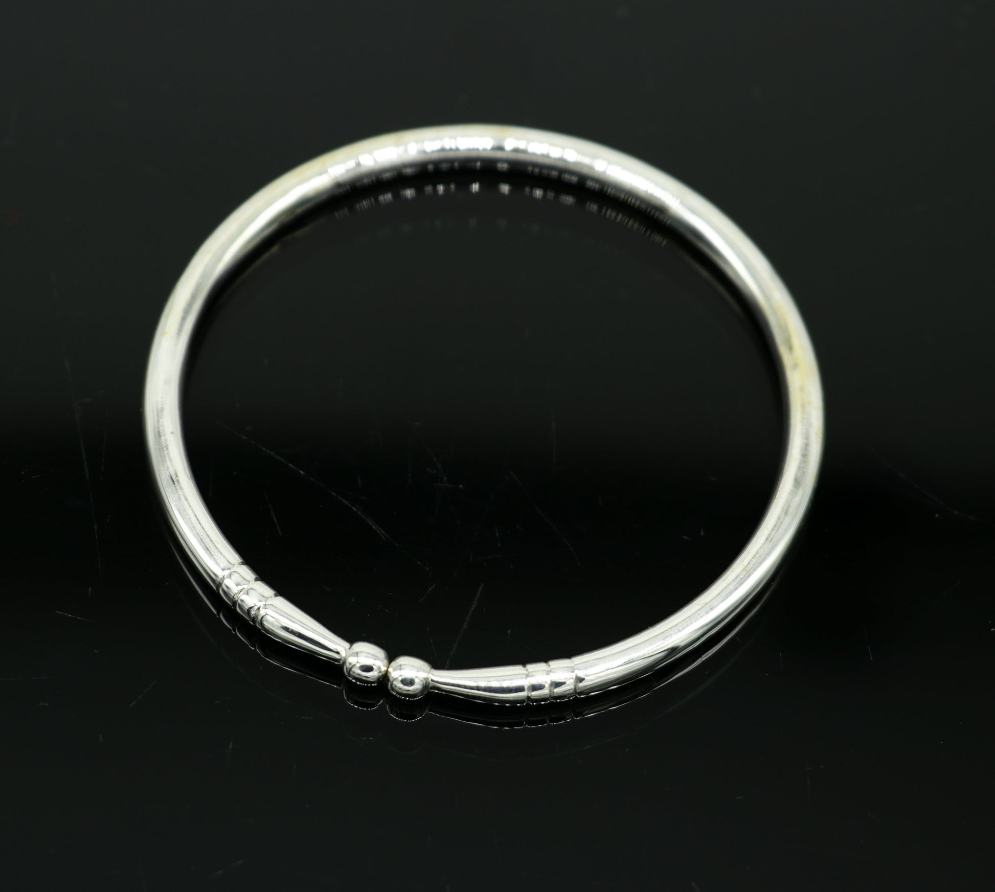 925 sterling silver solid plain shiny design girl's adjustable bangle kada, best gifting adjustable kada excellent brides jewelry nssk382 - TRIBAL ORNAMENTS