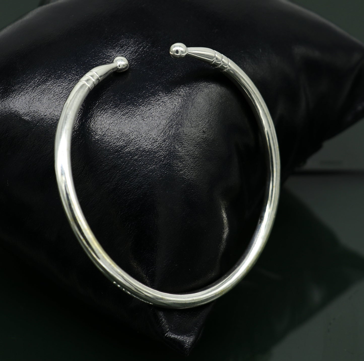925 sterling silver solid plain shiny design girl's adjustable bangle kada, best gifting adjustable kada excellent brides jewelry nssk382 - TRIBAL ORNAMENTS