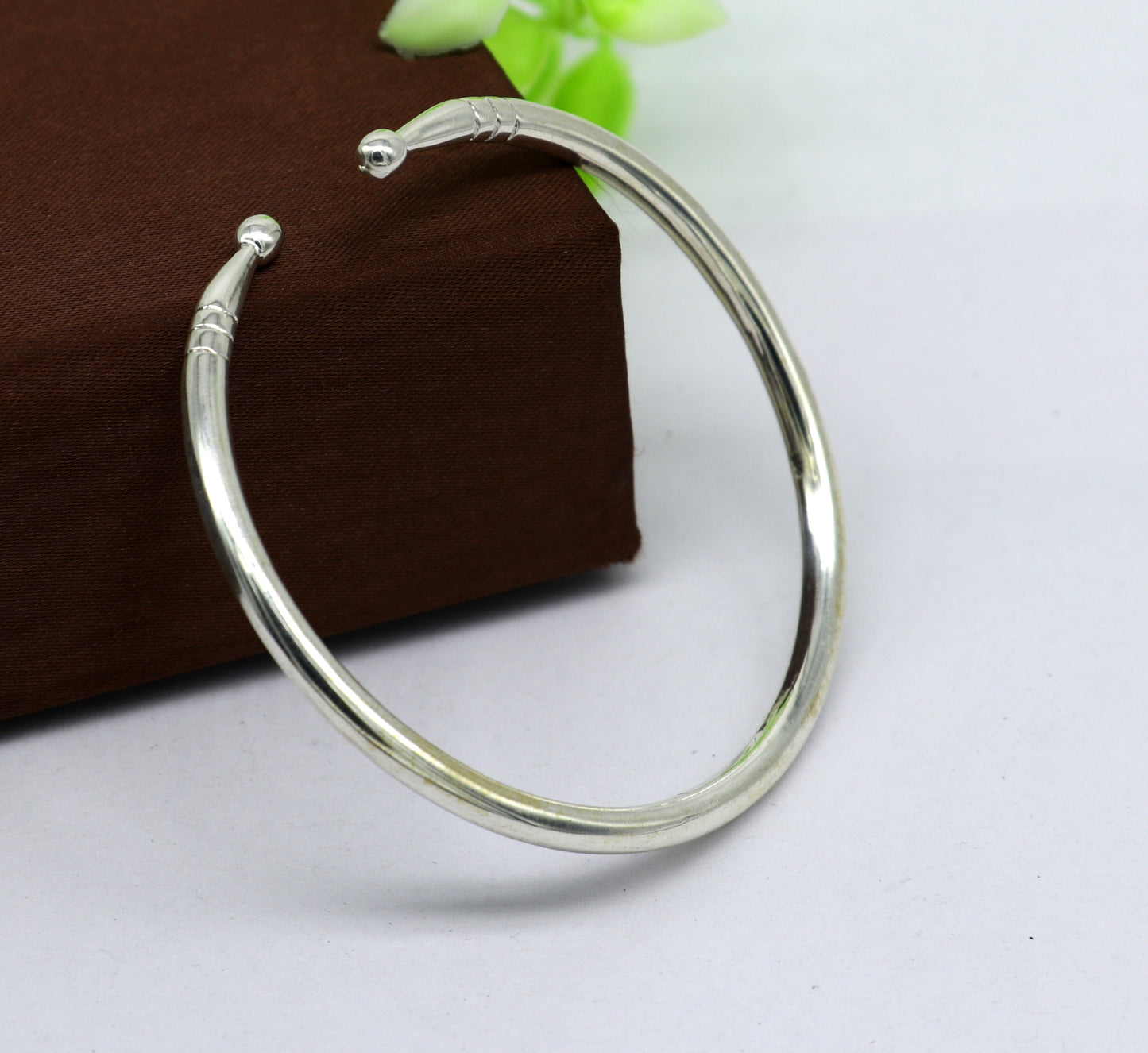 925 sterling silver solid plain shiny design girl's adjustable bangle kada, best gifting adjustable kada excellent brides jewelry nssk382 - TRIBAL ORNAMENTS