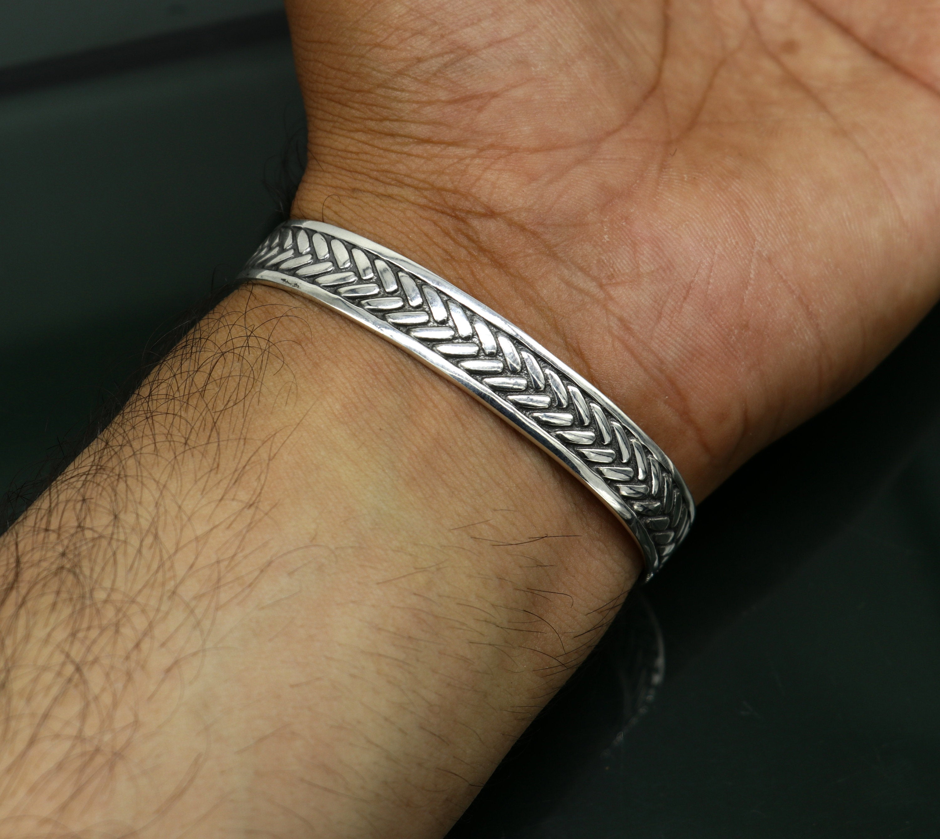 silver bracelet design for men | Silveradda