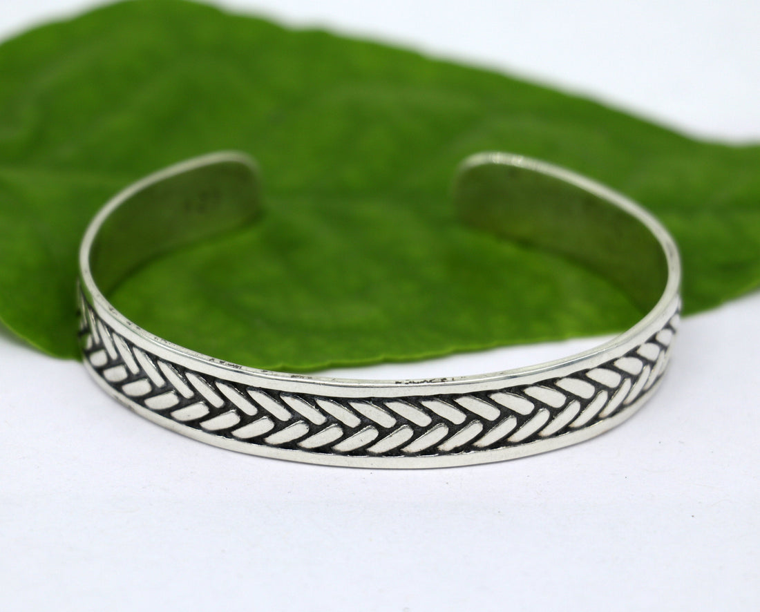 Authentic 925 sterling silver exclusive handmade Tiger design cuff kada bracelet, easy to adjust with your wrist, unisex jewelry cuff44 - TRIBAL ORNAMENTS