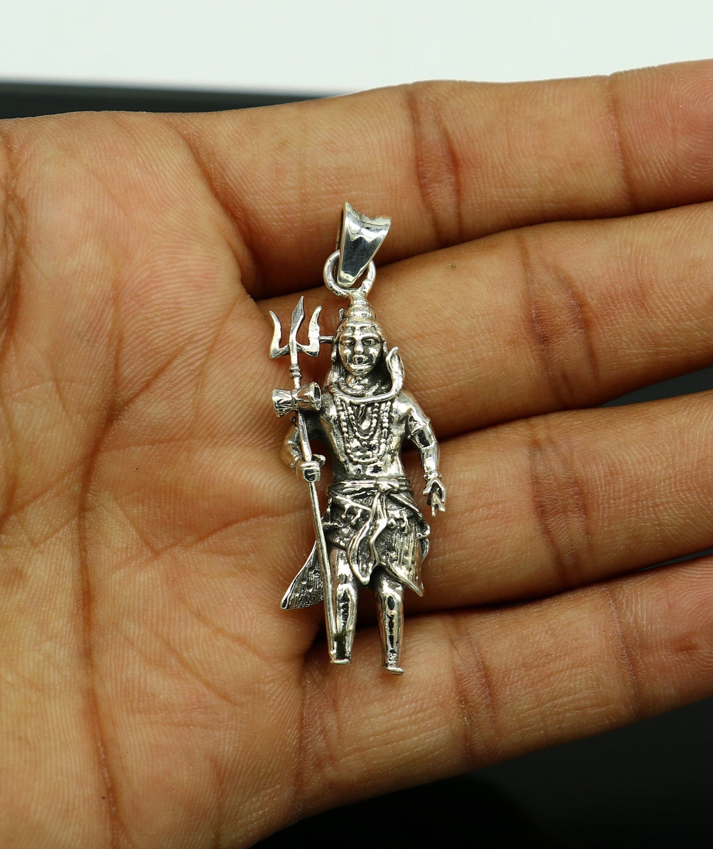 925 sterling silver handmade idol Shiva standing pendant, amazing stylish unisex pendant locket personalized jewelry tribal jewelry ssp540 - TRIBAL ORNAMENTS