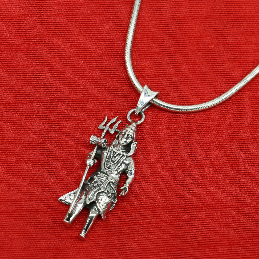 925 sterling silver handmade idol Shiva standing pendant, amazing stylish unisex pendant locket personalized jewelry tribal jewelry ssp540 - TRIBAL ORNAMENTS