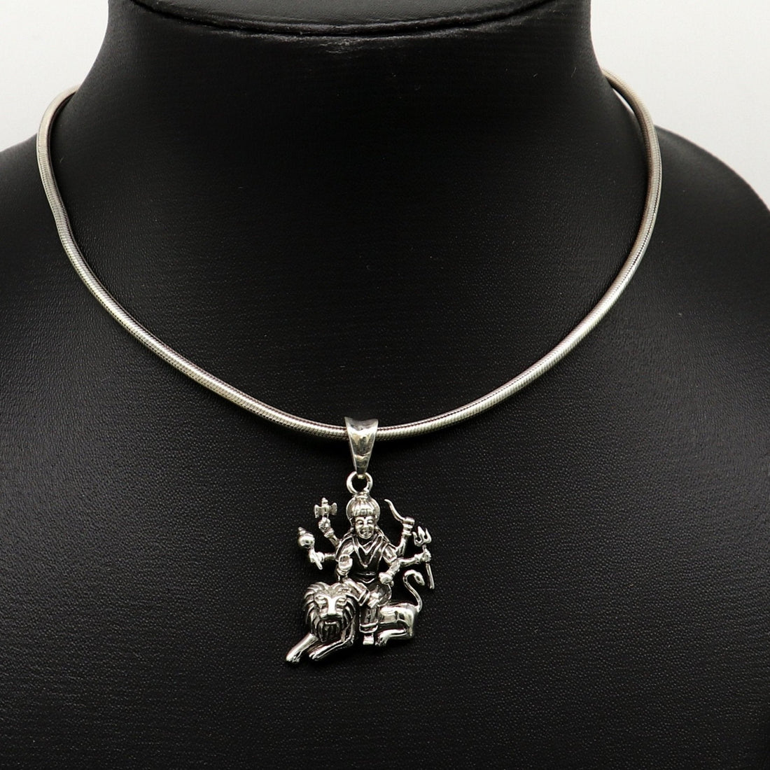 925 sterling silver handmade Goddess bhawani/ Durga maa pendant, amazing unisex pendant locket personalized jewelry tribal jewelry ssp496 - TRIBAL ORNAMENTS