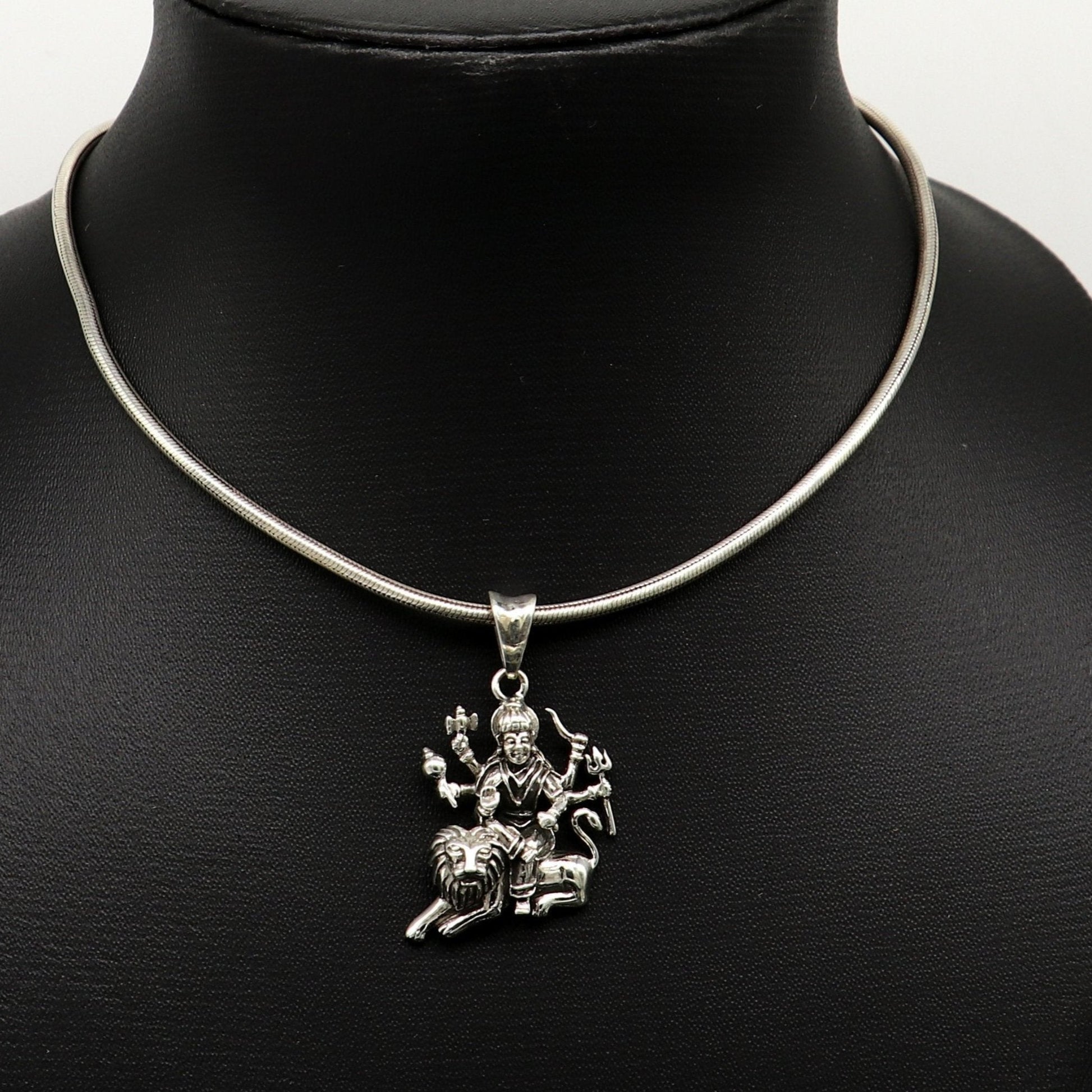 925 sterling silver handmade Goddess bhawani/ Durga maa pendant, amazing unisex pendant locket personalized jewelry tribal jewelry ssp496 - TRIBAL ORNAMENTS