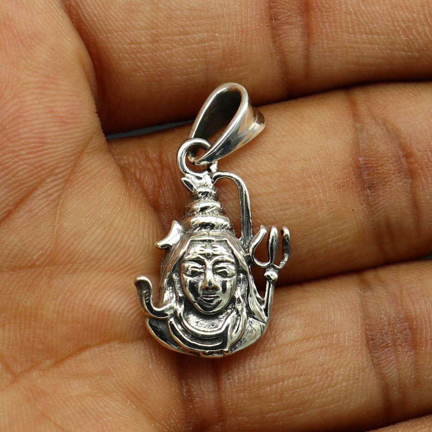 925 sterling silver unique design Hindu idols Lord Shiva pendant, excellent style pendant locket personalized jewelry tribal jewelry ssp552 - TRIBAL ORNAMENTS