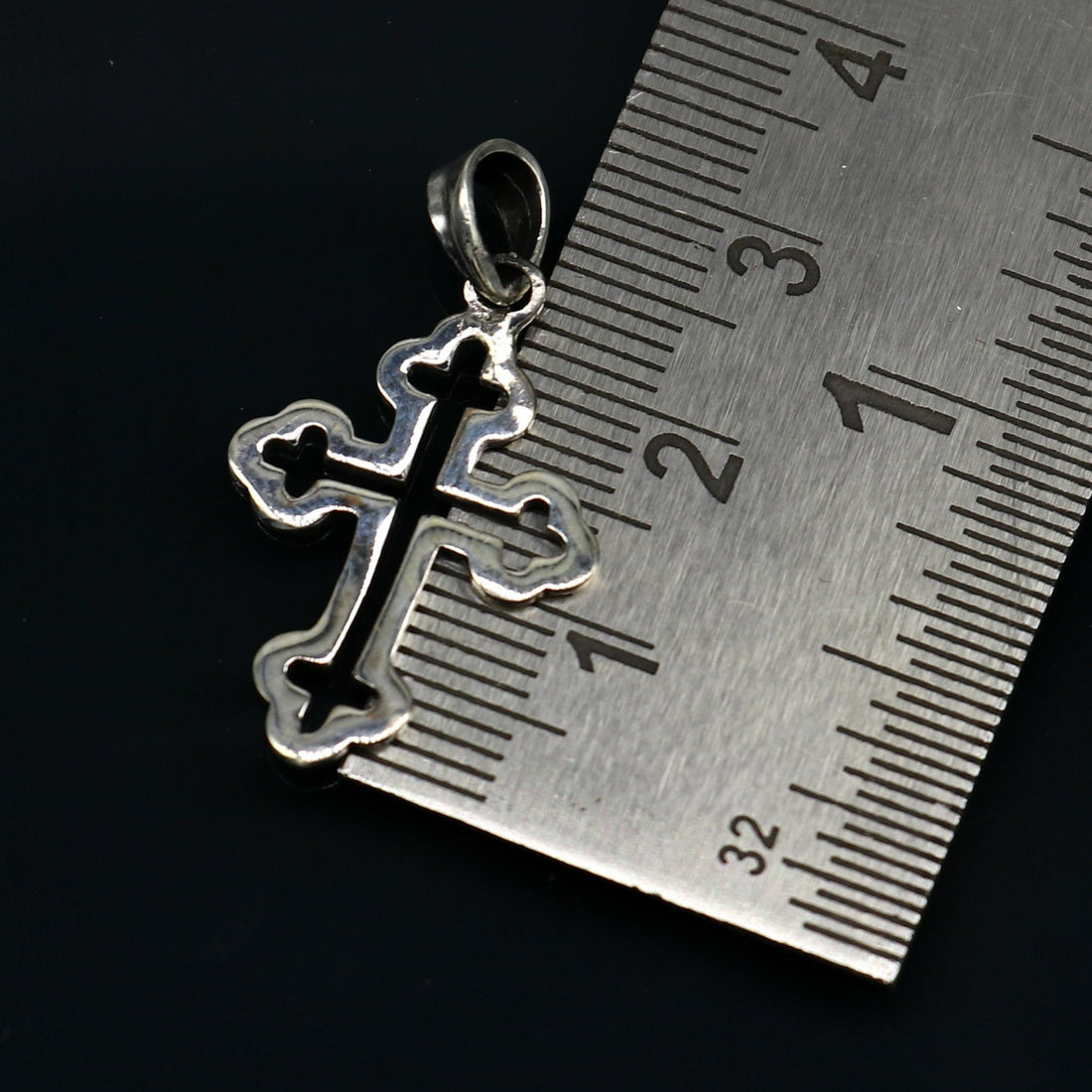 Handmade solid 925 sterling silver cross pendant, excellent unique design stylish unisex personalized gift pendant jewelry from india ssp463 - TRIBAL ORNAMENTS