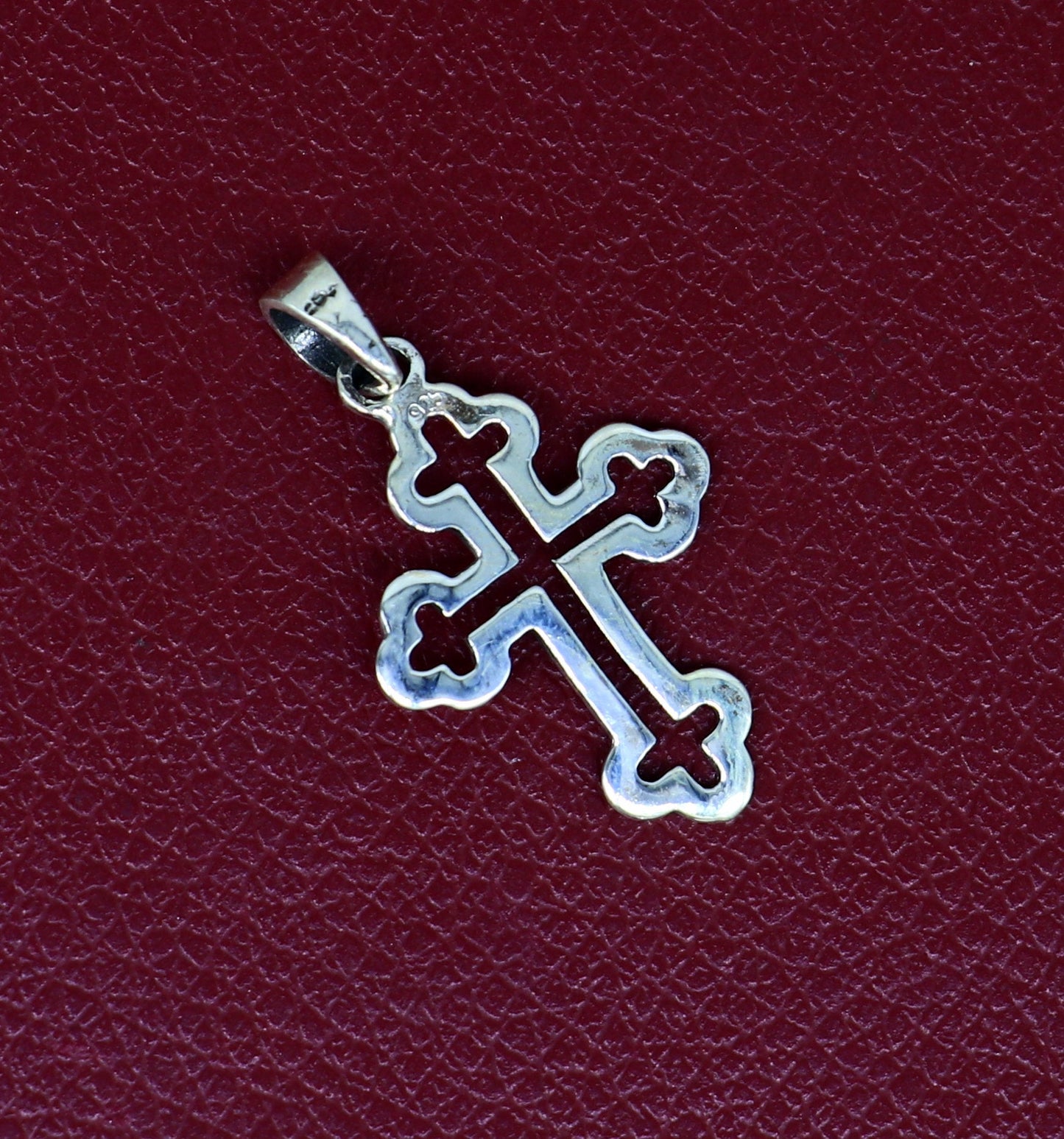 Handmade solid 925 sterling silver cross pendant, excellent unique design stylish unisex personalized gift pendant jewelry from india ssp463 - TRIBAL ORNAMENTS