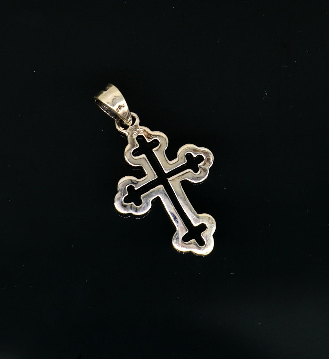 Handmade solid 925 sterling silver cross pendant, excellent unique design stylish unisex personalized gift pendant jewelry from india ssp463 - TRIBAL ORNAMENTS