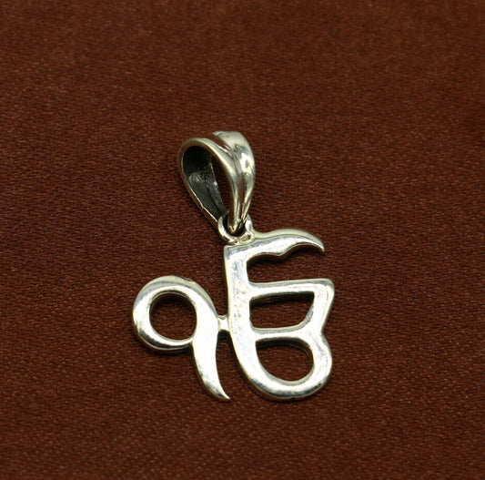 Handmade solid 925 sterling silver Ek Onkar sikh pendant, excellent unique design stylish unisex personalized gift pendant jewelry ssp483 - TRIBAL ORNAMENTS