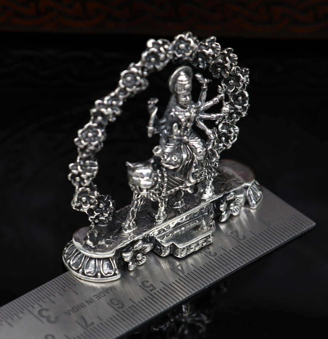 925 Sterling silver Goddess bhawani maa, Pooja Articles, Indian Silver Idols, handcrafted Mataji statue sculpture amazing gifting Art02 - TRIBAL ORNAMENTS