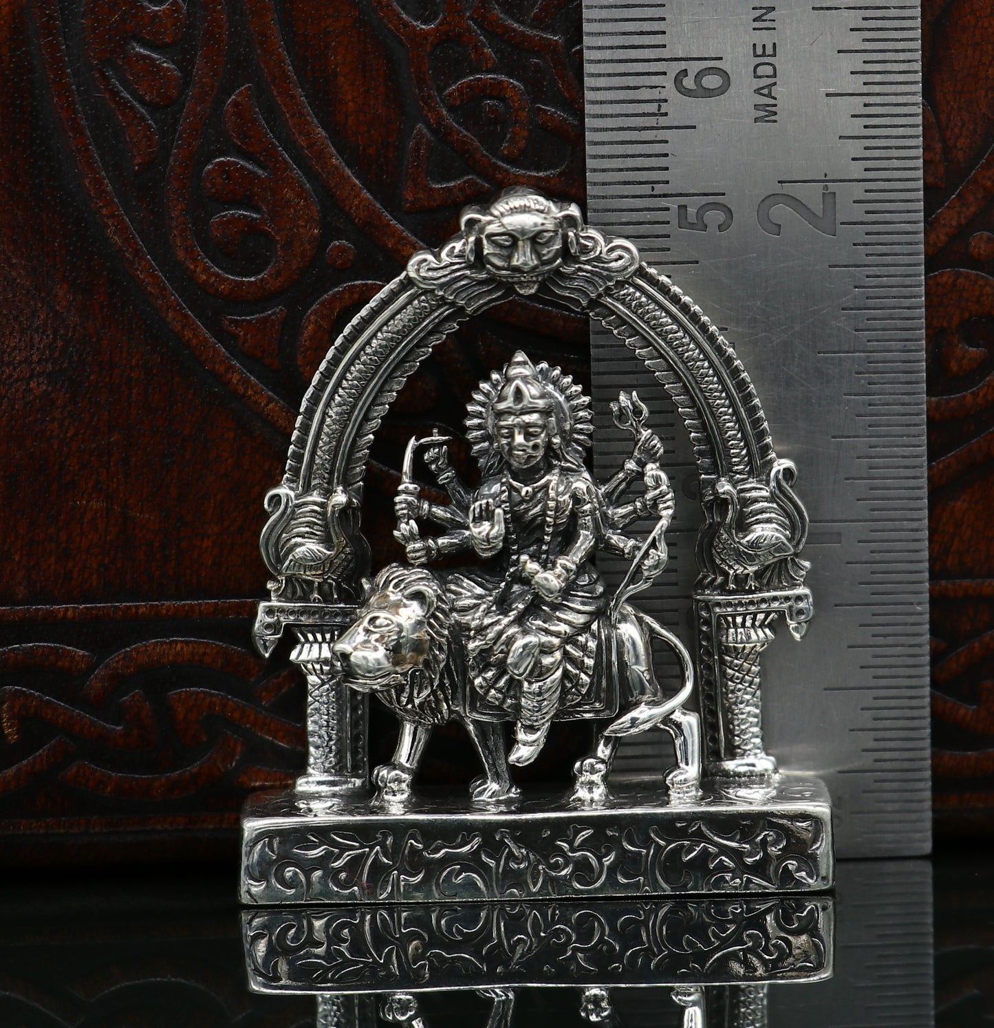 925 Sterling silver handmade antique design indian hindu Godess Bhawani Maa Mataji Decorative statue figurine, puja articles best gift art10 - TRIBAL ORNAMENTS