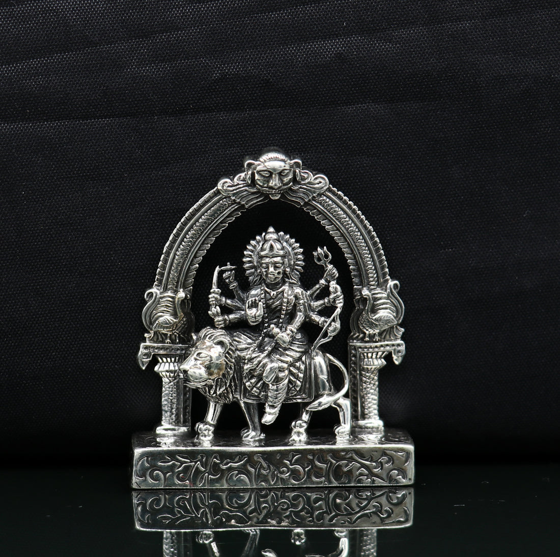 925 Sterling silver handmade antique design indian hindu Godess Bhawani Maa Mataji Decorative statue figurine, puja articles best gift art10 - TRIBAL ORNAMENTS