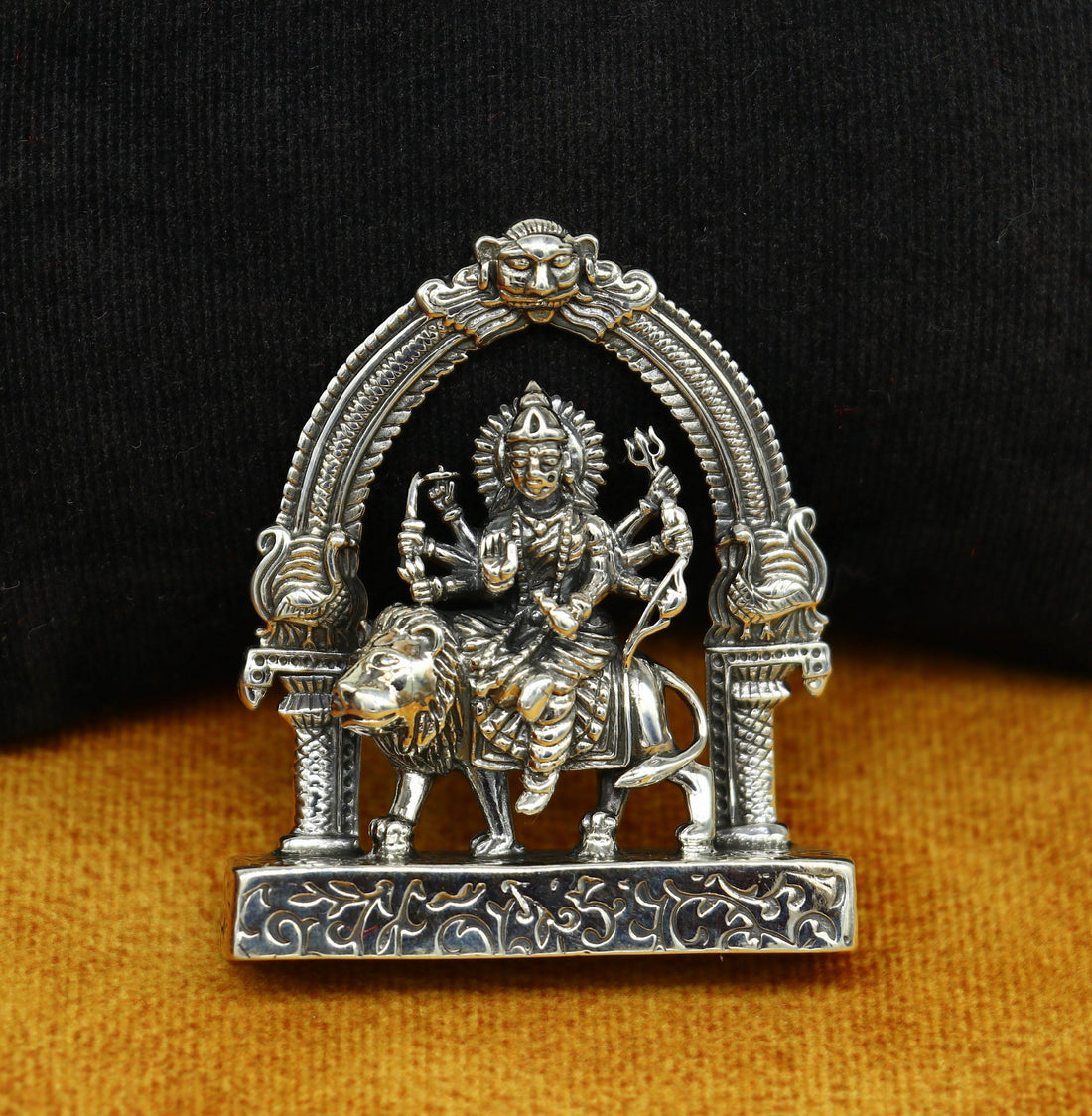 925 Sterling silver handmade antique design indian hindu Godess Bhawani Maa Mataji Decorative statue figurine, puja articles best gift art10 - TRIBAL ORNAMENTS