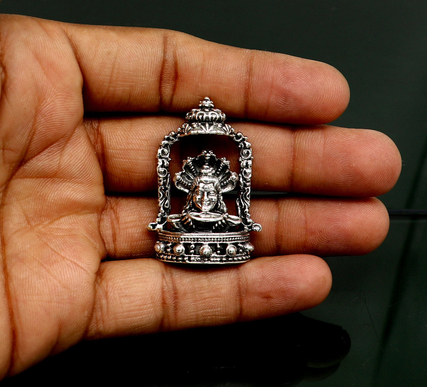 925 Sterling silver handmade antique design Idols Lord Shiva Mahakaal exclusive Statue figurine, puja articles decorative gift art18 - TRIBAL ORNAMENTS