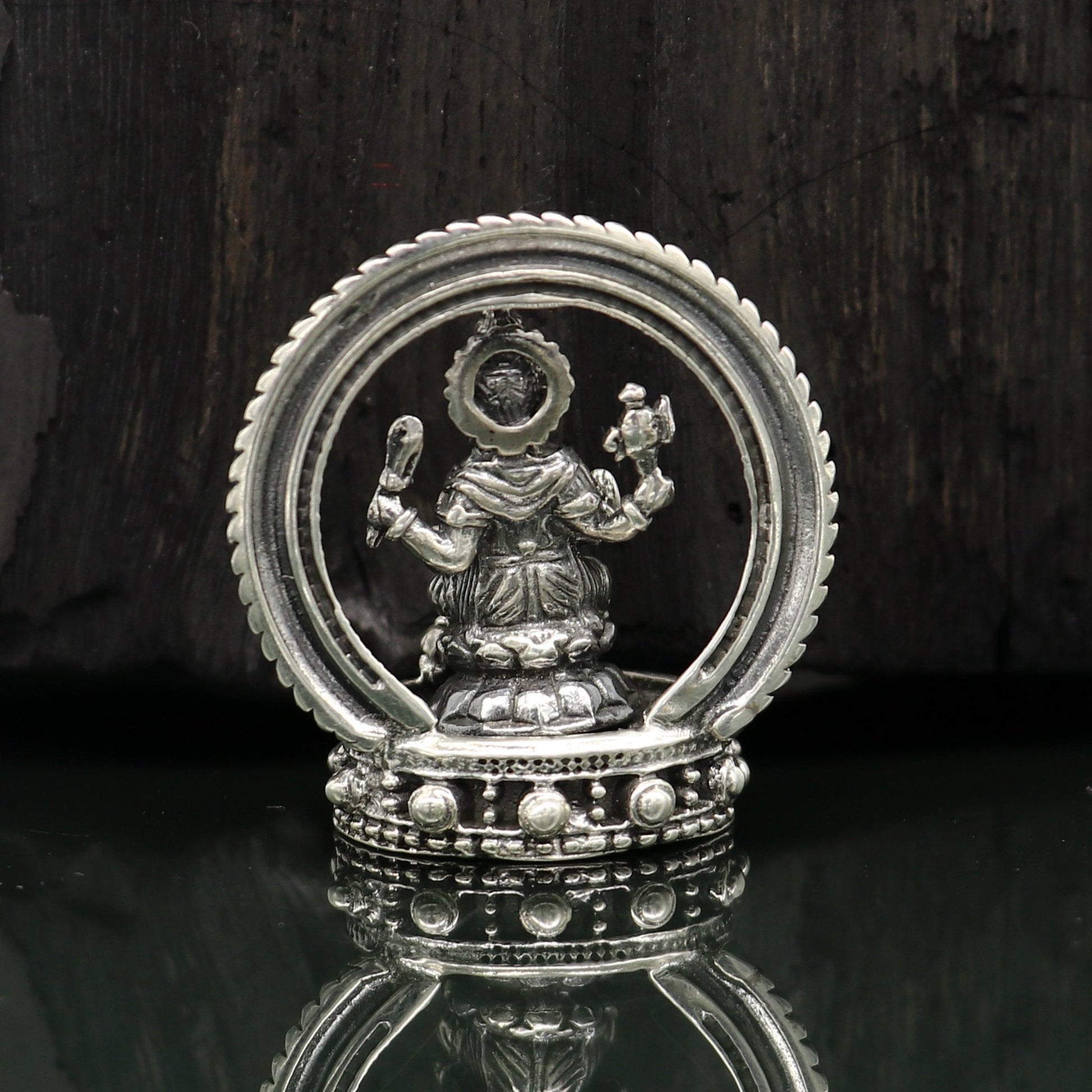 Pure 925 Sterling silver handmade antique design Idols Lord Ganesha exclusive Statue figurine, puja articles decorative gift art19 - TRIBAL ORNAMENTS