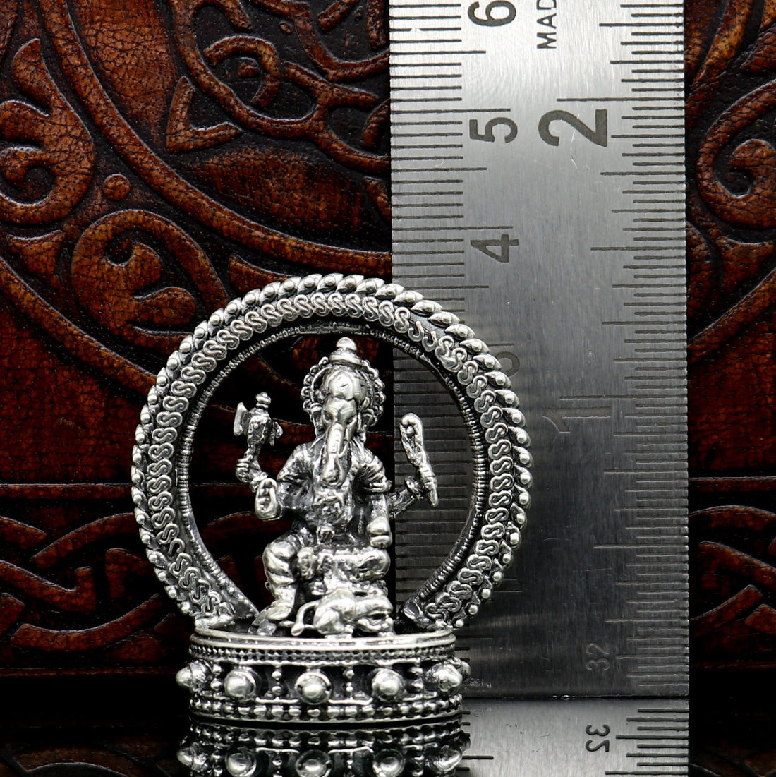 Pure 925 Sterling silver handmade antique design Idols Lord Ganesha exclusive Statue figurine, puja articles decorative gift art19 - TRIBAL ORNAMENTS