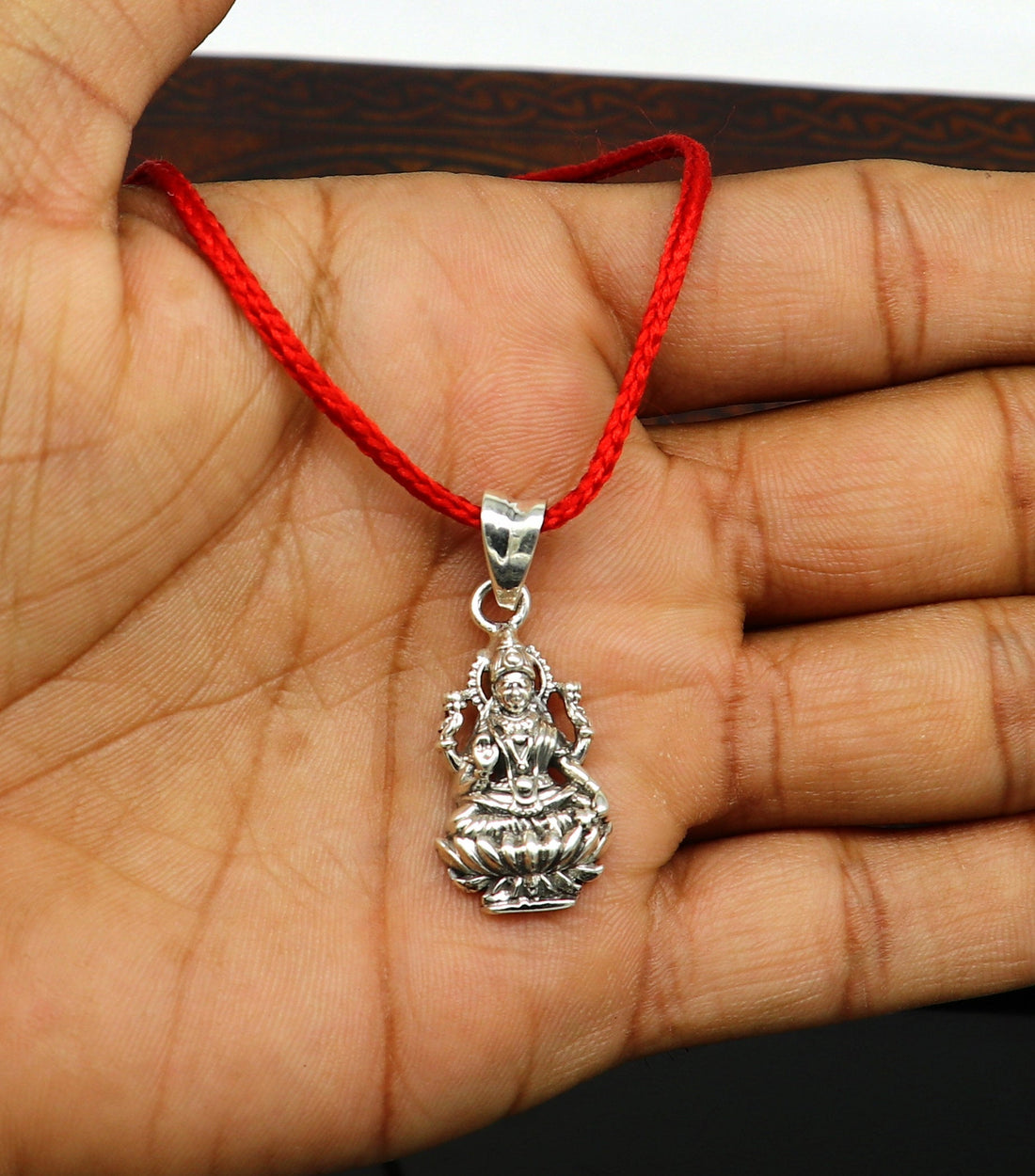 925 sterling silver customized vintage antique style Goddess Laxmi Pendant, amazing design stunning pendant unisex gifting jewelry ssp538 - TRIBAL ORNAMENTS