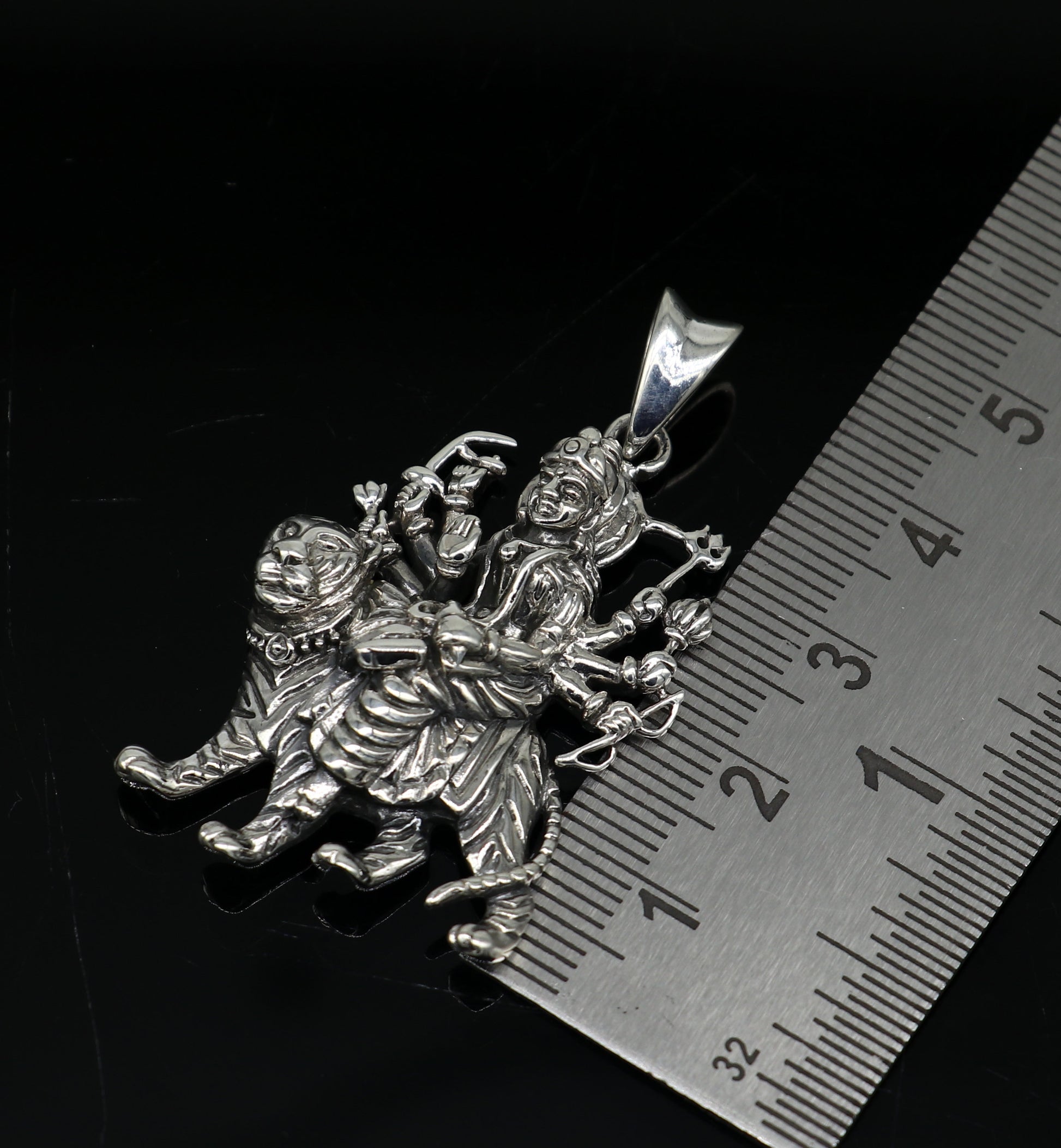 925 sterling silver customized vintage style Goddess Durga/Bhawani MA Pendant, amazing design stunning pendant unisex gifting jewelry ssp500 - TRIBAL ORNAMENTS