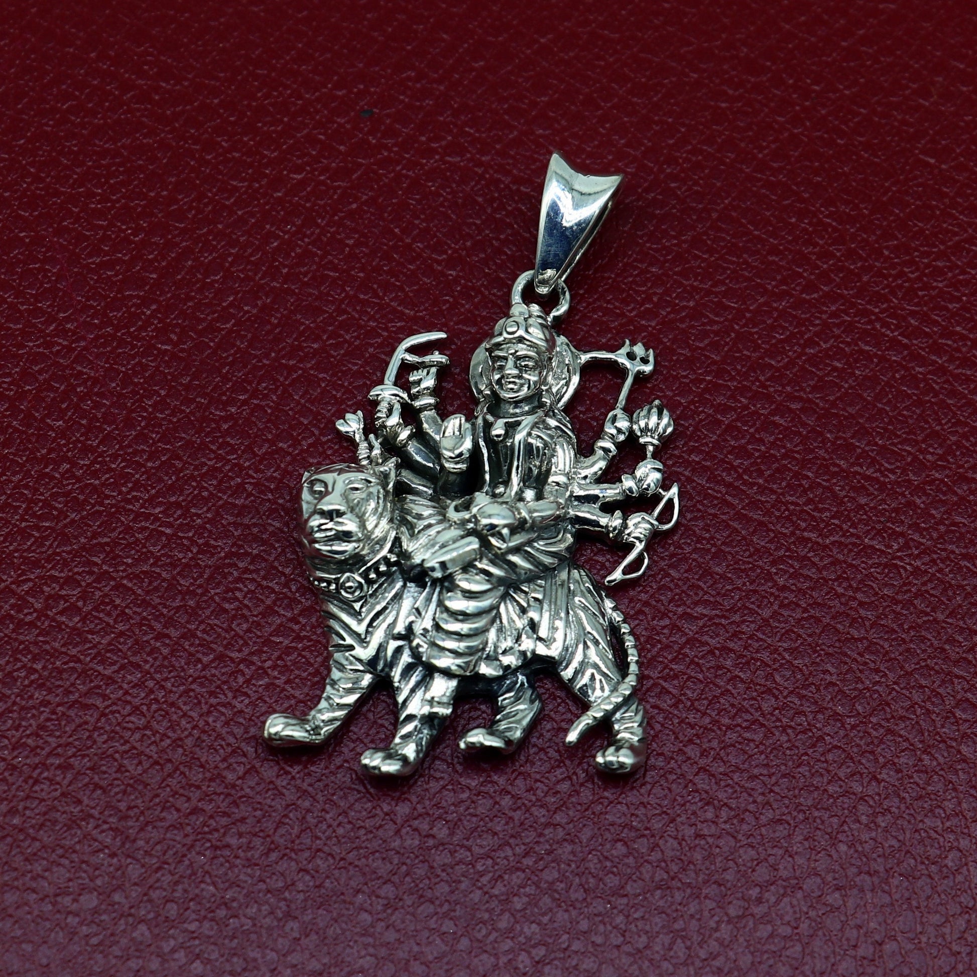 925 sterling silver customized vintage style Goddess Durga/Bhawani MA Pendant, amazing design stunning pendant unisex gifting jewelry ssp500 - TRIBAL ORNAMENTS