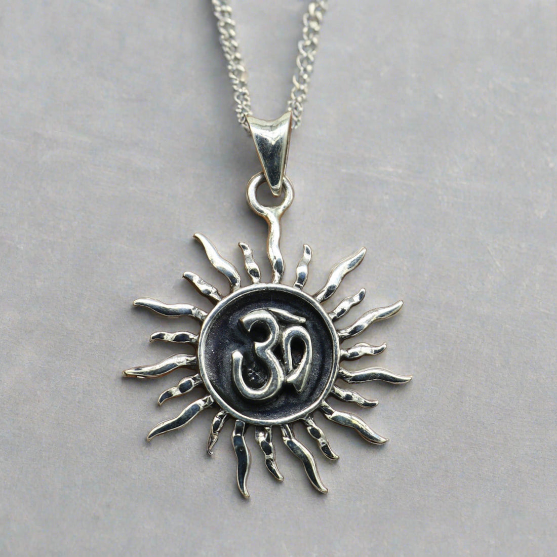 Genuine 925 sterling silver handmade Aum or OM pendant, amazing Exclusive cross design stunning pendant unisex gifting jewelry ssp502 - TRIBAL ORNAMENTS