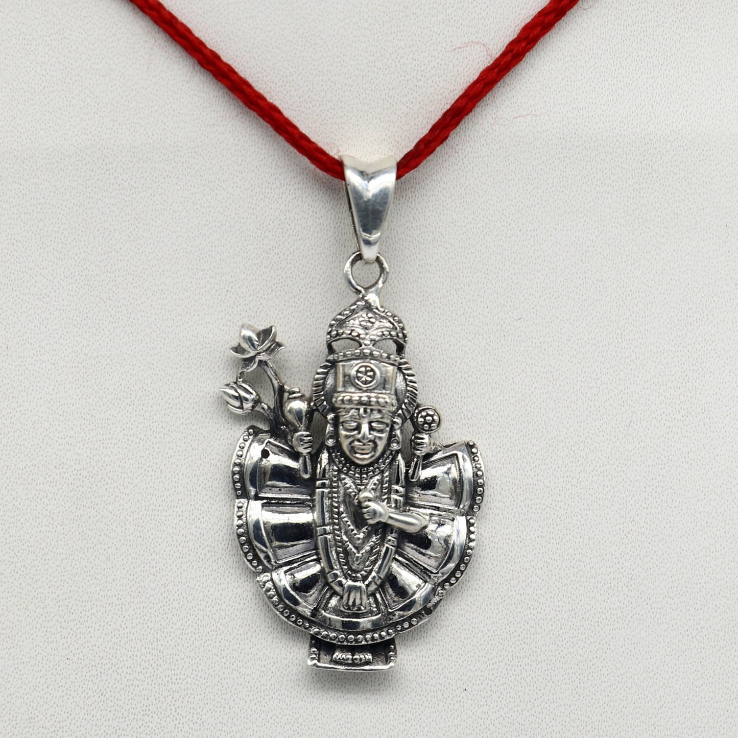 Real 925 sterling silver handmade Hindu god Lord krishna shrinathji pendant, amazing designer fabulous pendant unisex gifting jewelry ssp559 - TRIBAL ORNAMENTS