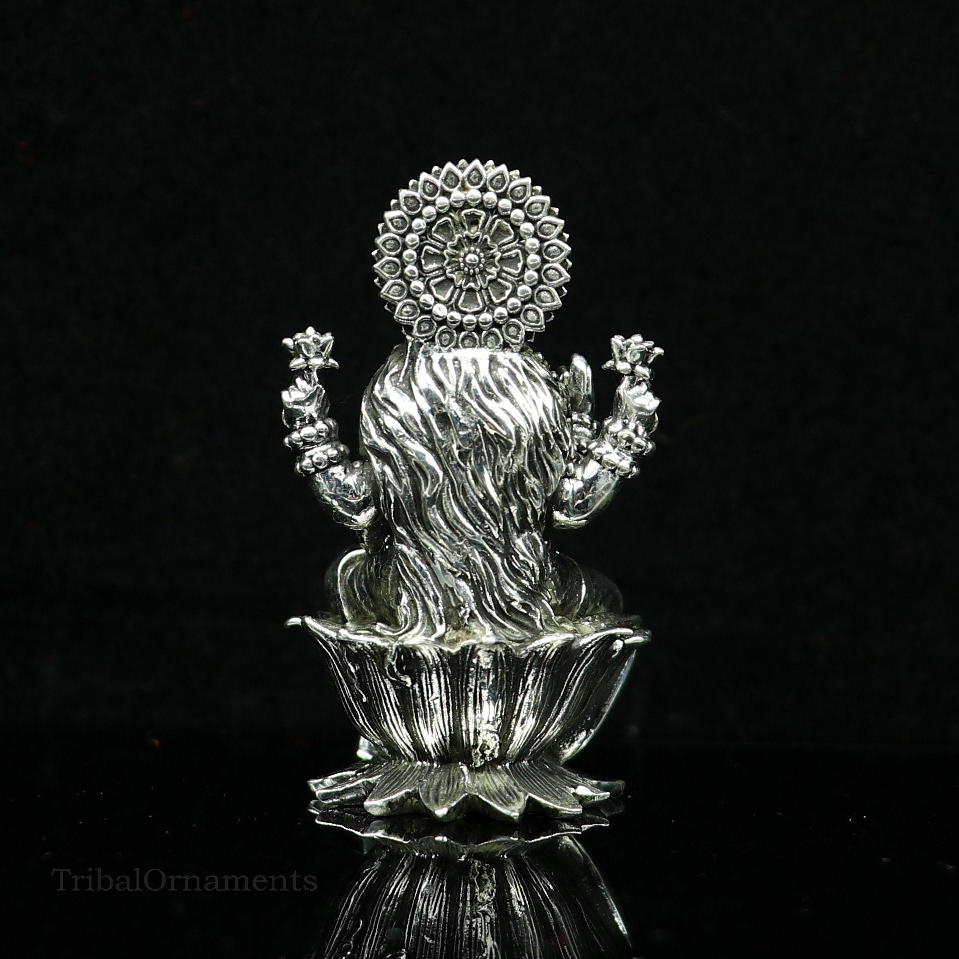 Combo Laxmi and Ganesha 925 Sterling silver handmade customized Hindu idols statue, puja article figurine, home décor puja Articles art27 - TRIBAL ORNAMENTS