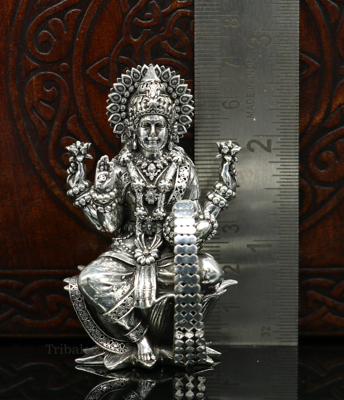 Combo Laxmi and Ganesha 925 Sterling silver handmade customized Hindu idols statue, puja article figurine, home décor puja Articles art27 - TRIBAL ORNAMENTS