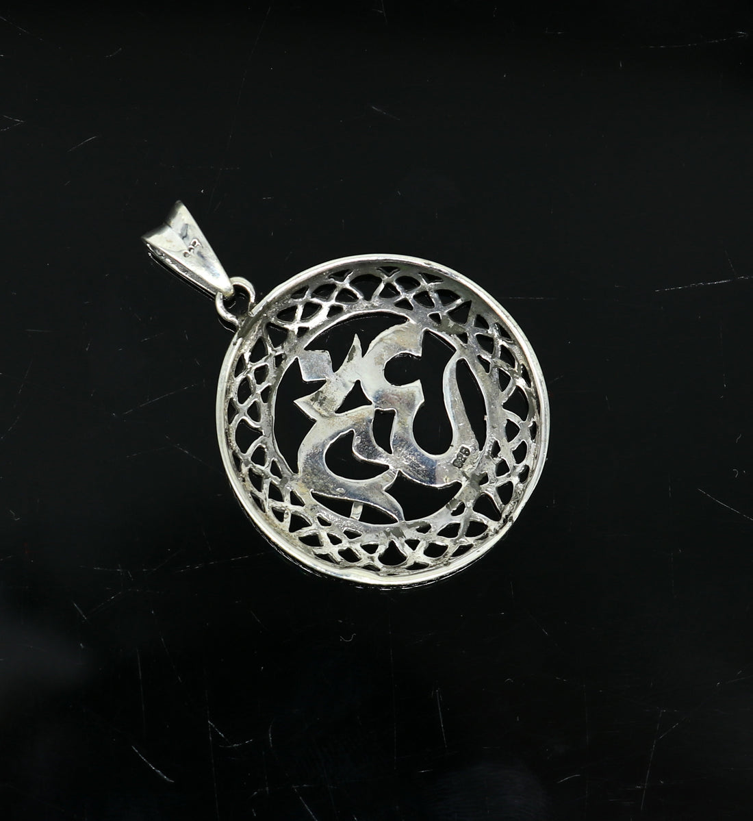 925 sterling silver handmade mantra symbol 'Aum' pendant, amazing stylish unisex pendant locket personalized new fancy jewelry ssp568 - TRIBAL ORNAMENTS