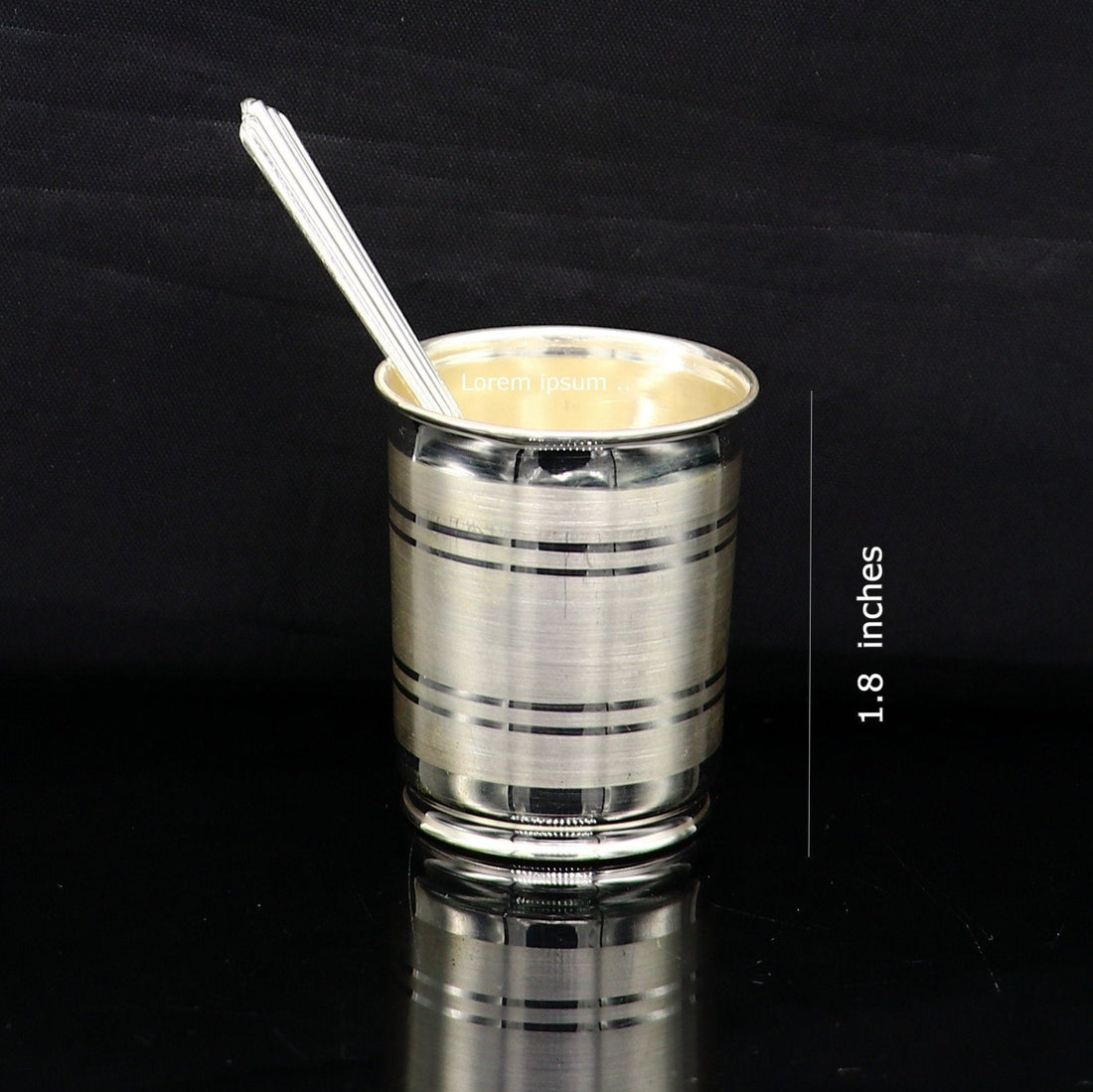 999 fine silver handmade water/milk Glass tumbler, silver flask, baby kids silver small cup utensils stay healthy from bacteria sv195 - TRIBAL ORNAMENTS