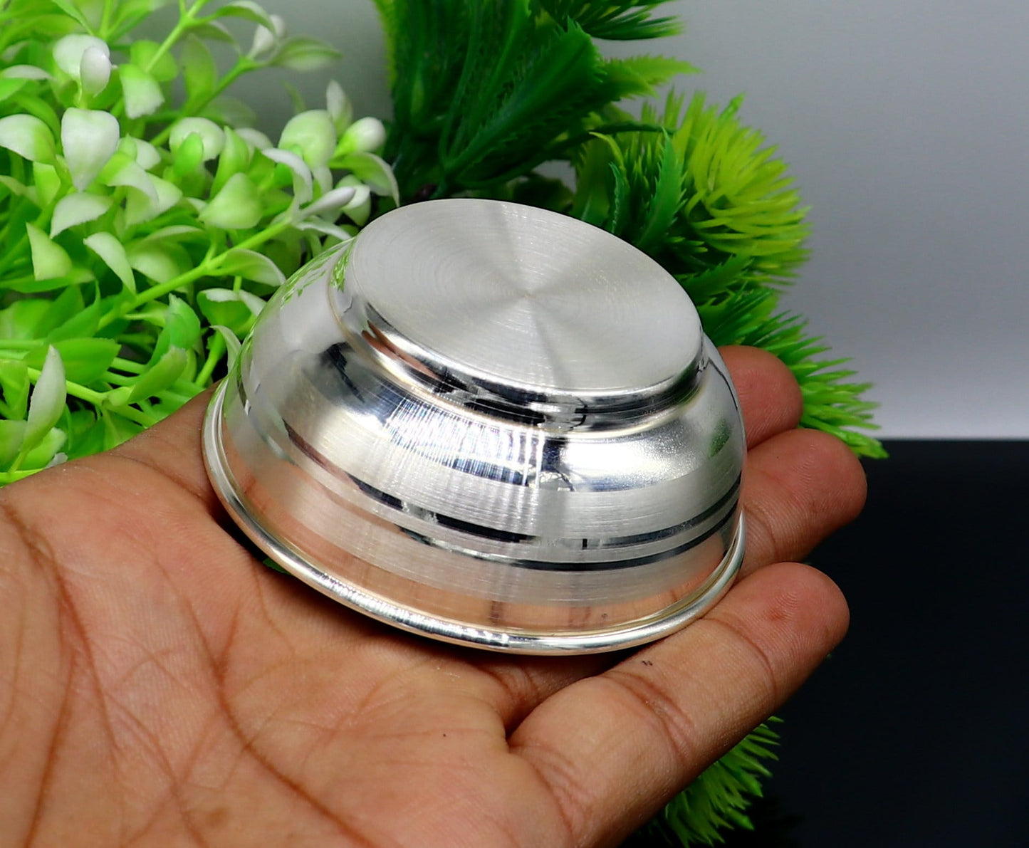 Pure 999 fine silver bowl, silver utensils from india, plain high quality silver vessel, silver kitchen utensils baby serving bowl sv196 - TRIBAL ORNAMENTS