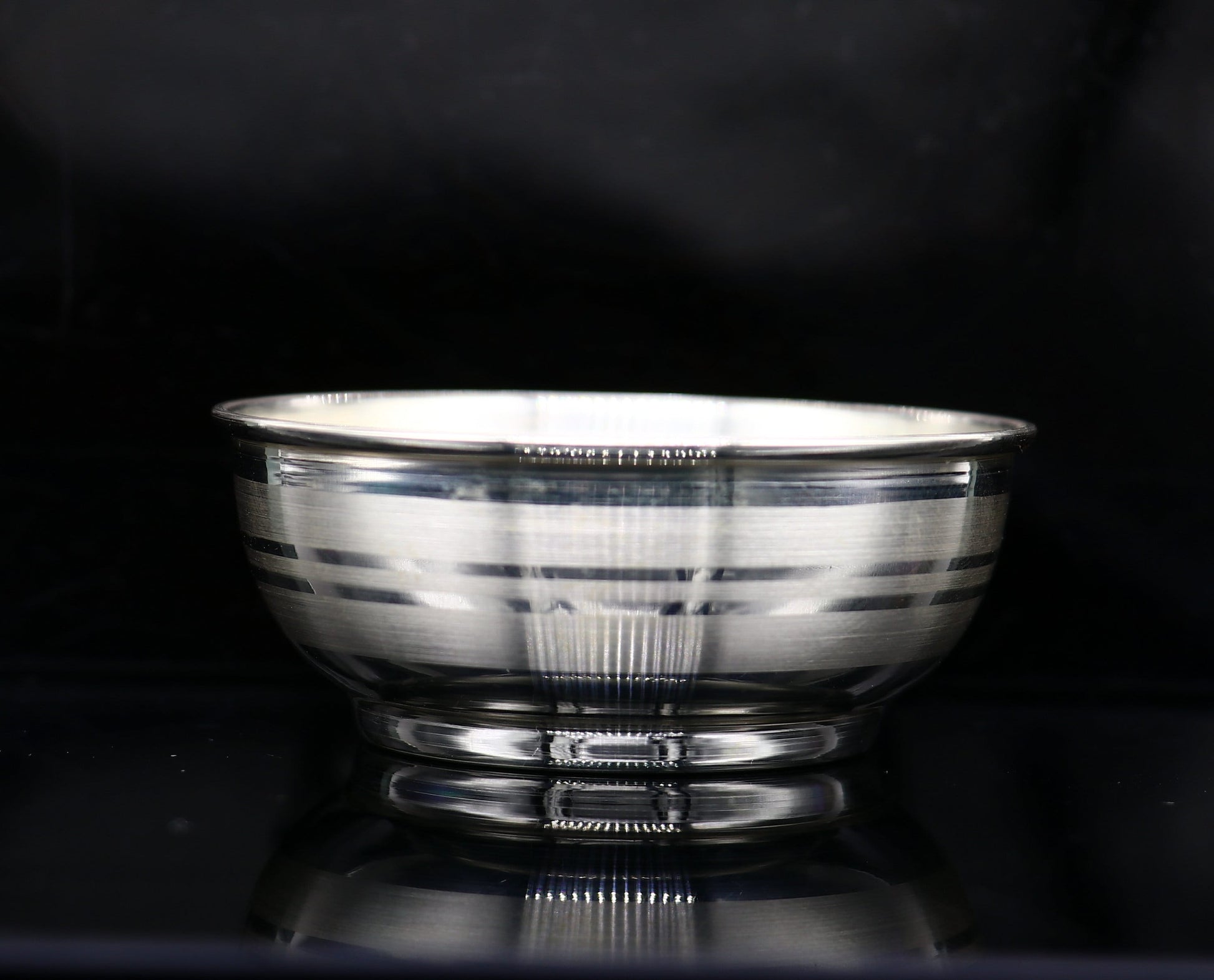 Pure 999 fine silver bowl, silver utensils from india, plain high quality silver vessel, silver kitchen utensils baby serving bowl sv196 - TRIBAL ORNAMENTS