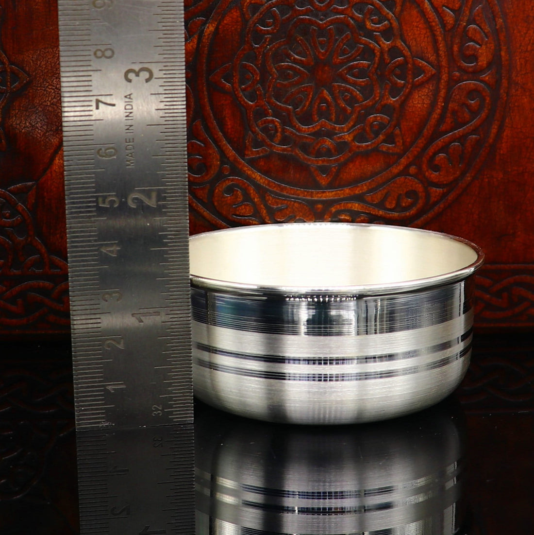 999 fine silver water milk glass and bowl, silver tumbler silver spoon, silver utensils, silver baby food utensils, silver article sv198 - TRIBAL ORNAMENTS