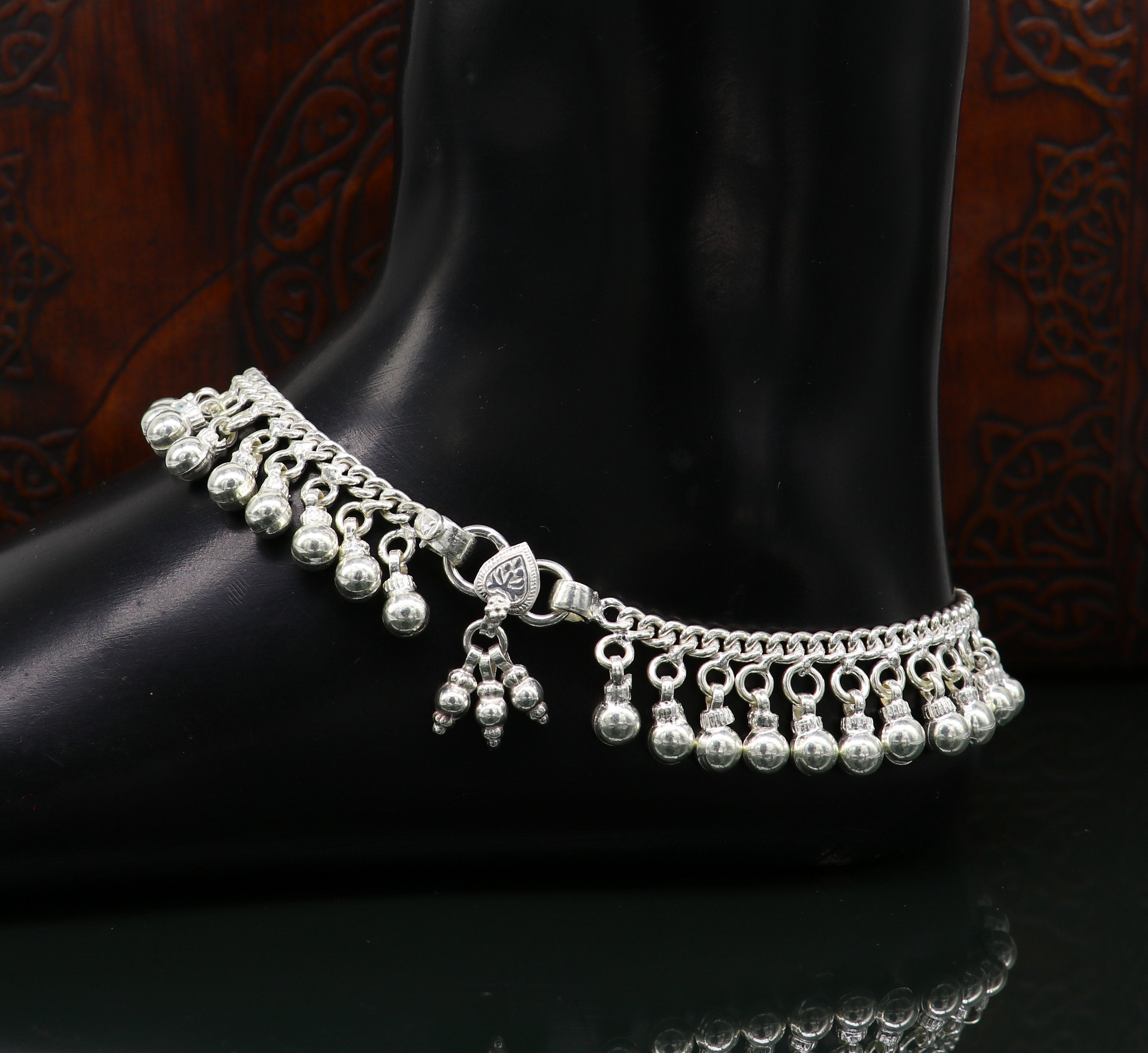 Silver anklets store designs for bride